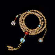 EverestArtstudios Inlaid Three Jewels Xingyue Bodhi 108-Bead Tibetan Mala