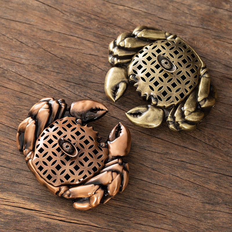 Creative crab plate incense burner indoor household aromatherapy burner tea ceremony ornament windfall ingot line incense insert handicraft tea pet