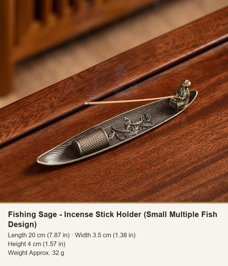 Colección de soportes de incienso de hoja y pescador
