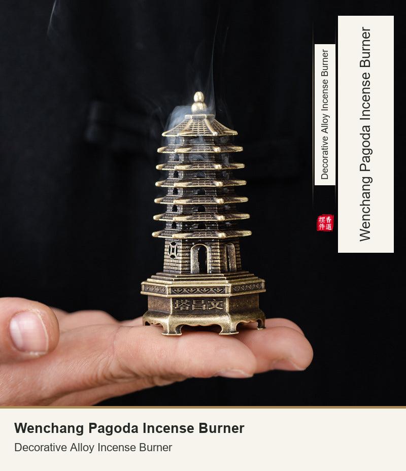 Colección de mini incensarios pagoda Wenchang