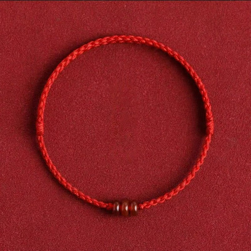 Buddha Stones Minimalist Red Agate Abacus Bead Protection Bracelet Anklet
