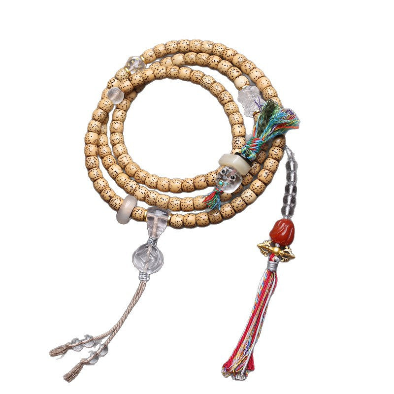 Natural Hainan Xingyue Bodhi Son 108 Buddha Beads, Rosary Beads, Bucket Beads, Tibetan Wenwan Multi-circle Bracelet, Play Beads