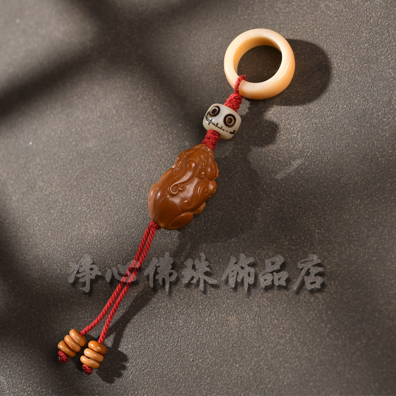 EverestArtstudios Carved Olive Pit Auspicious Motif Bracelet Collection