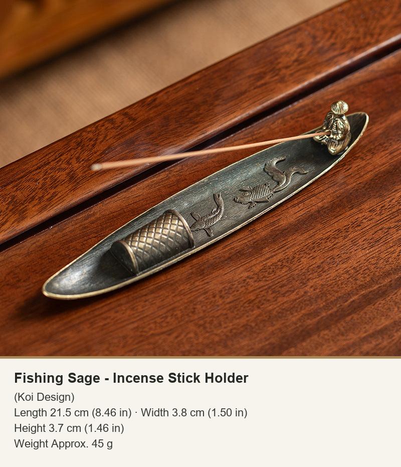 Colección de soportes de incienso de hoja y pescador
