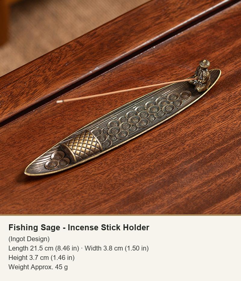 Colección de soportes de incienso de hoja y pescador