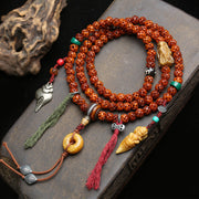 Tibetan return bone carving Passepartout 108 Buddha beads sweater chain Dapeng bird safety buckle feeder copper accessories