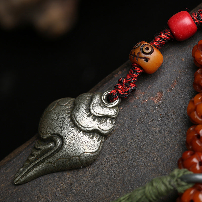 Tibetan return bone carving Passepartout 108 Buddha beads sweater chain Dapeng bird safety buckle feeder copper accessories