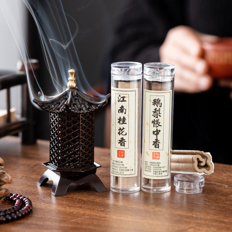 Antique Chinese aromatherapy burner Han and Tang palace lamp burner creative hollow plate incense burner household indoor tea ceremony ornament sandalwood burner