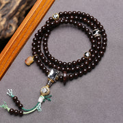 Natural primary color coconut pedicle 108 beads plate play beaded multi-circle bracelet sweater chain agate inlaid clip accessories