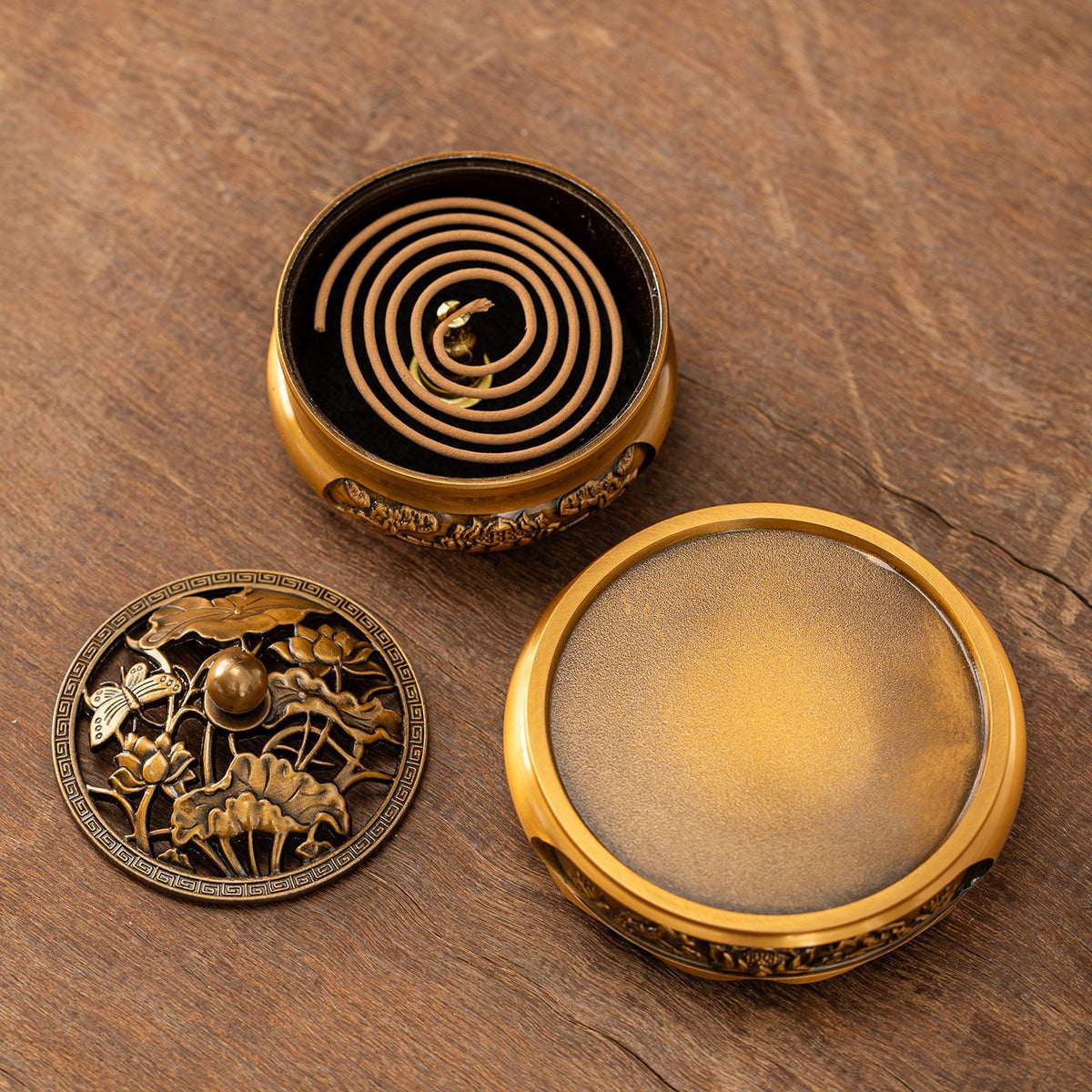 Creative retro alloy three-legged incense burner dragon and phoenix plate incense burner alloy aromatherapy burner incense ornament home classical ornament