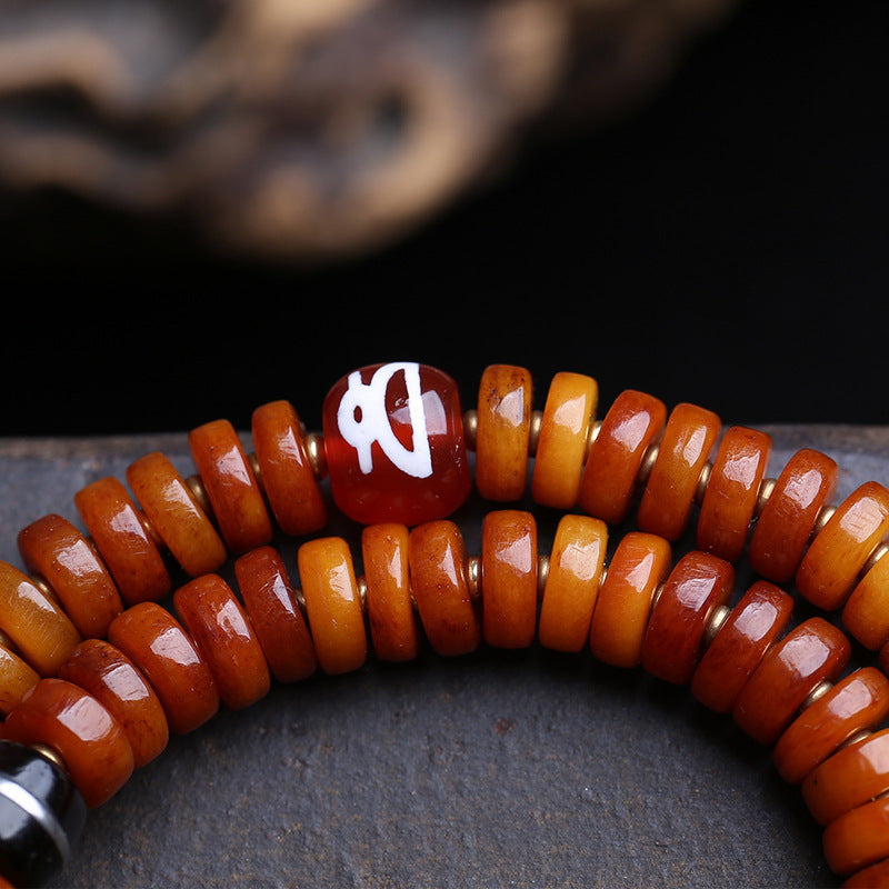 Tibetans return yak bones 108 Buddha beads, plate beads, multi-circle bracelets, phoenix eyes, Bodhi agate, God of Wealth, coconut accessories