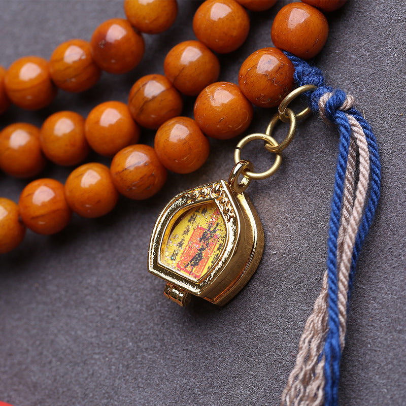 108 round beads of Tibetan returned camel bone, Buddhist beads, rosary beads, warehouse, Tangkagawu box, side hanging yak bone accessories.