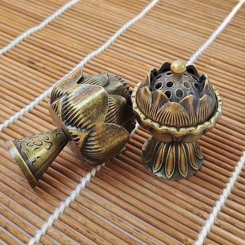Colección de mini incensarios de loto y Boshan