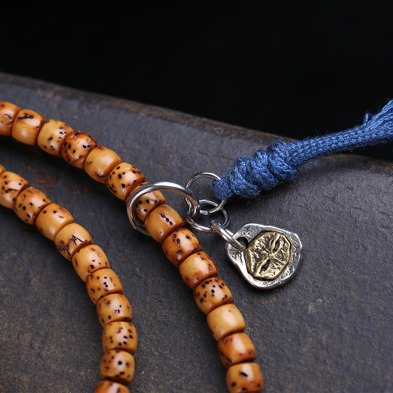 Tibetan Wenwan Buddha Beads 108 Old Seeds Star Moon Bodhi Sub-bucket Beads Rosary Beads Phoenix Eye Bodhi Material Agate Accessories