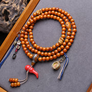 108 round beads of Tibetan returned camel bone, Buddhist beads, rosary beads, warehouse, Tangkagawu box, side hanging yak bone accessories.
