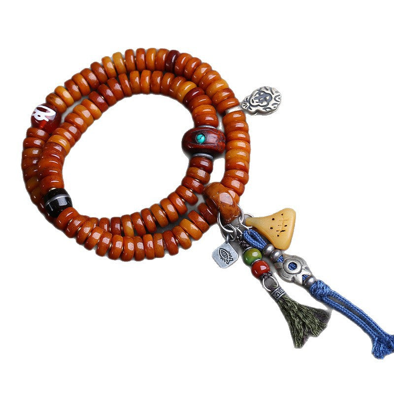 Tibetans return yak bones 108 Buddha beads, plate beads, multi-circle bracelets, phoenix eyes, Bodhi agate, God of Wealth, coconut accessories