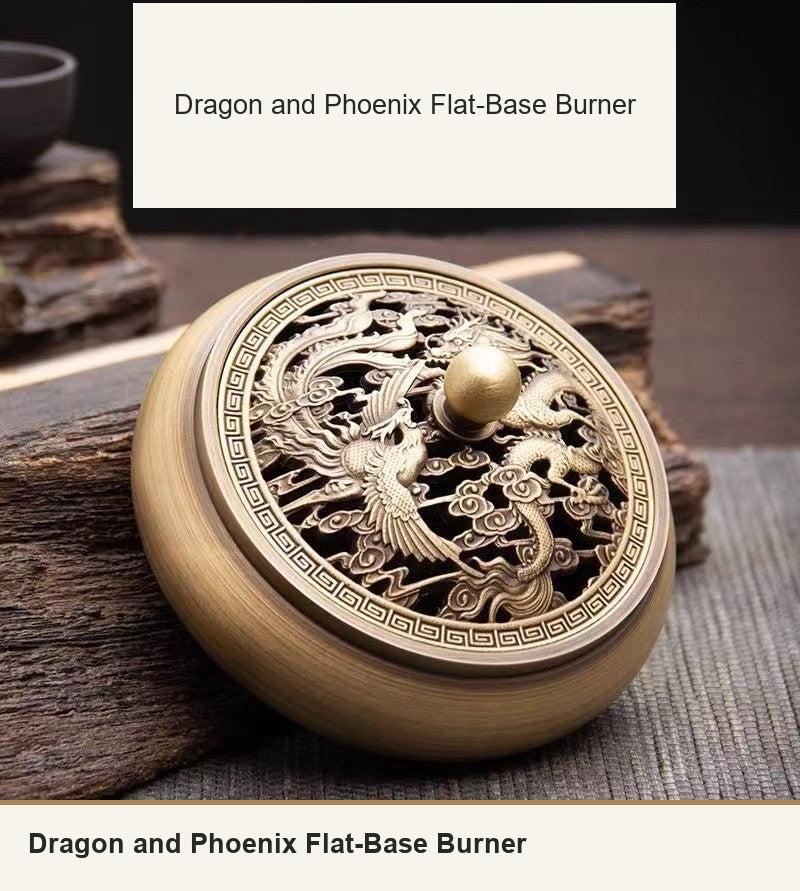 Drachen-und-Phönix-Räuchergefäß mit Zubehör