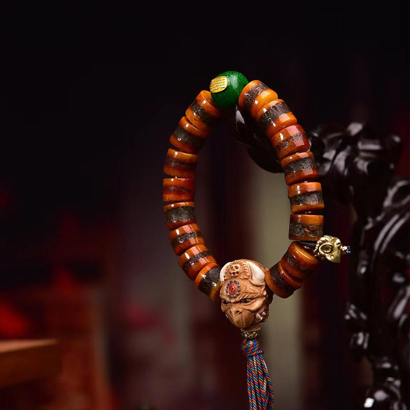EverestArtstudios Bone Barrel Bead Tibetan-Inspired Bracelet