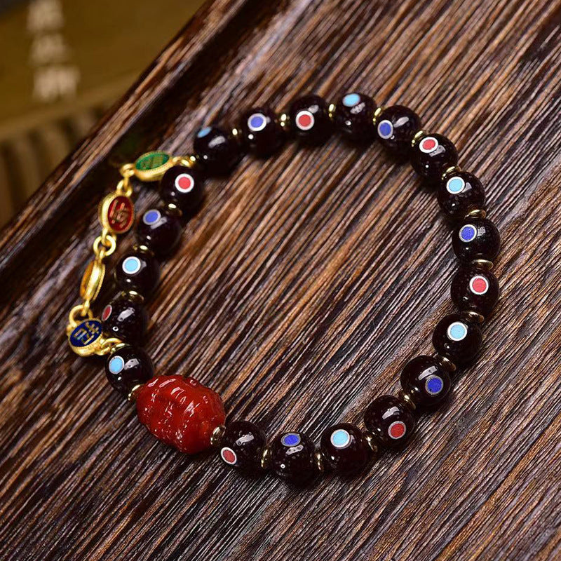 EverestArtstudios Xingyue Bodhi Seed Multicolor Inlay Bracelet