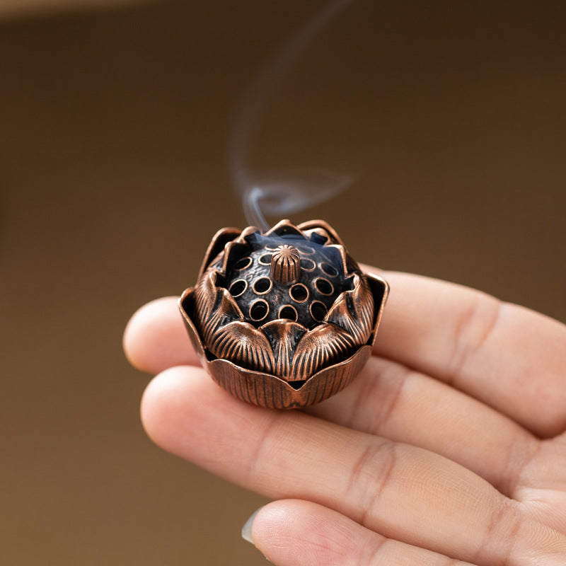 Mini incensario de loto tamaño dedo