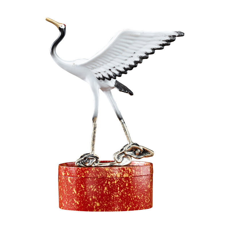 Kranich-auf-Wolken-Gefäß für Räucherspiralen