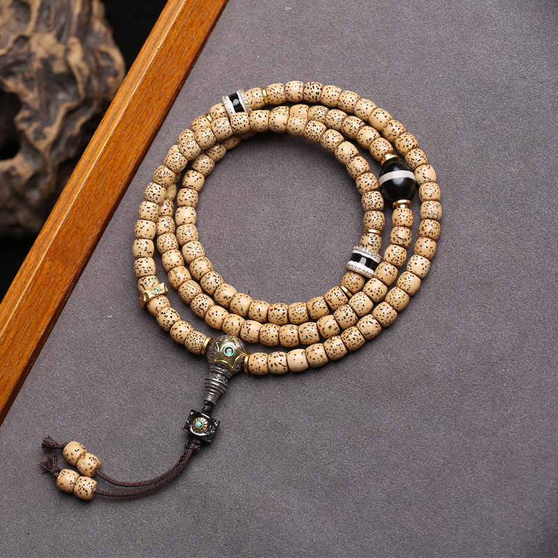 Natural Hainan Xingyue Bodhi Son 108 Buddha Beads, Rosary Beads, Bucket Beads, Tibetan Wenwan Multi-circle Bracelet, Play Beads