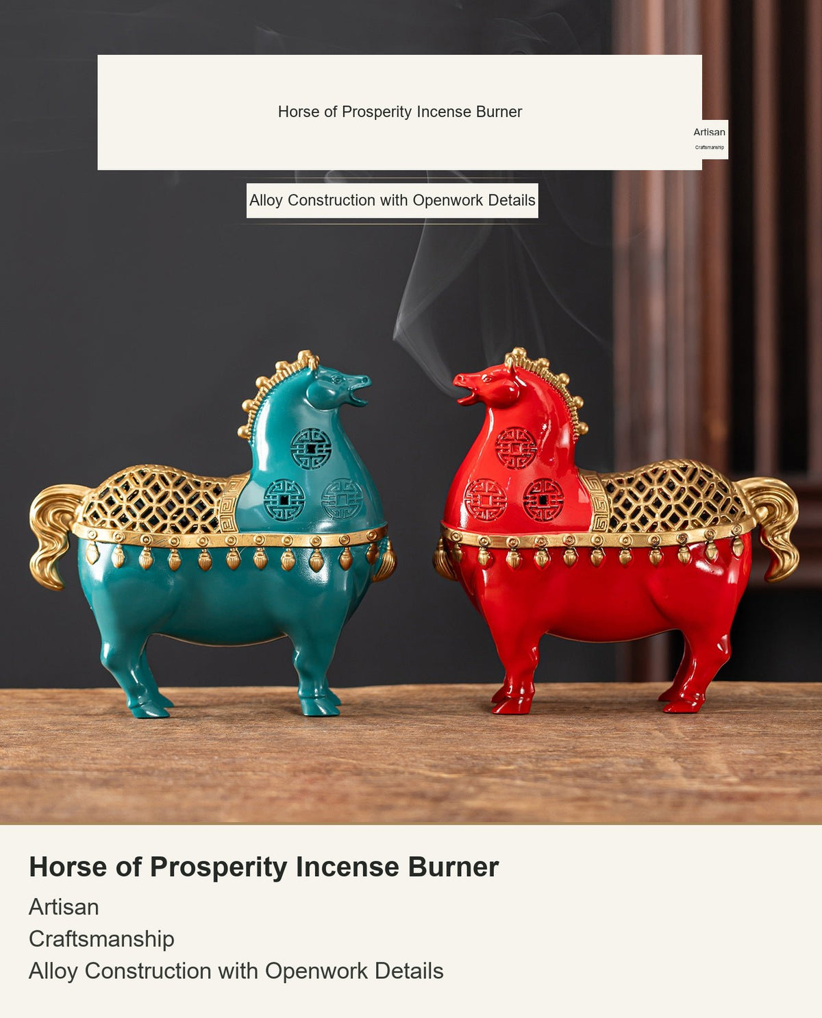 Horse of Prosperity Incense Burner