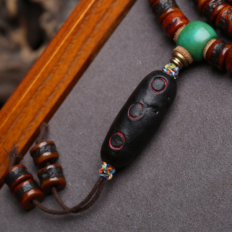 Tibetan return bone 108 bucket beads Wenwan Buddha beads rosary beads Jarah Hula pendant yak bone Dumby side hanging accessories