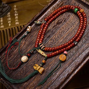 EverestArtstudios Tibetan Yak Bone Barrel-Bead 108-Bead Mala with Copper Clip