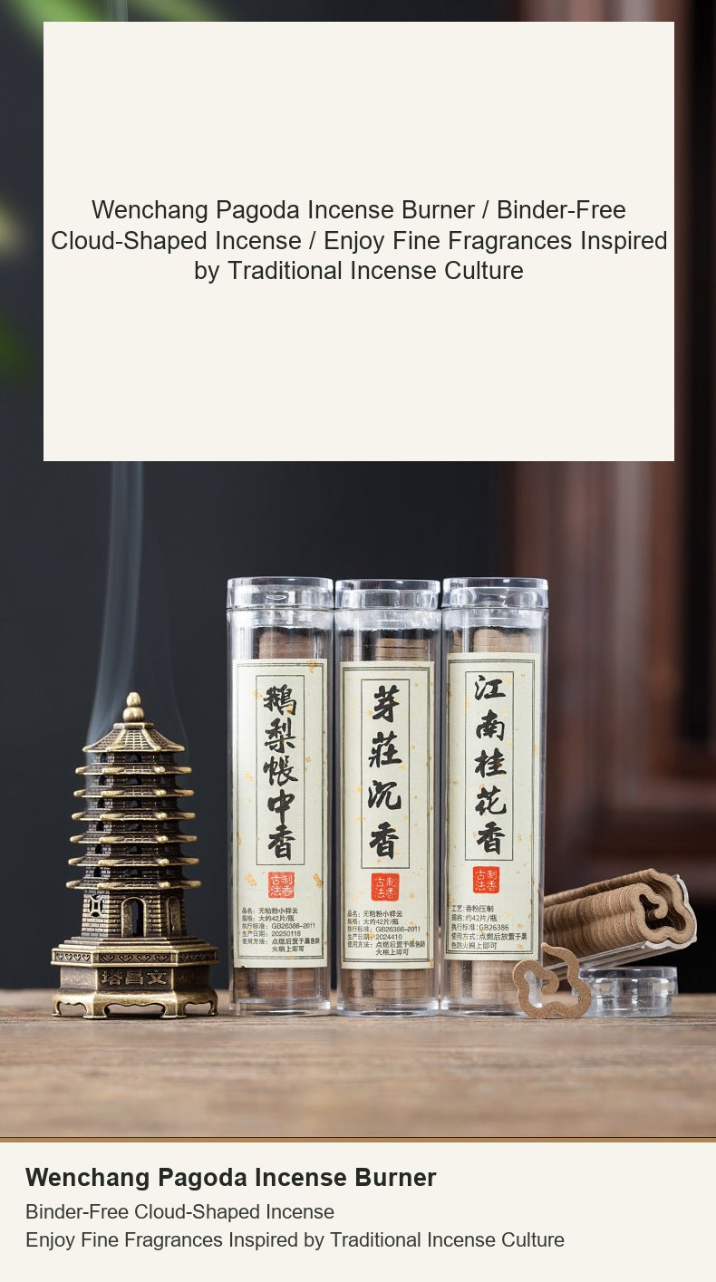 Colección de mini incensarios pagoda Wenchang
