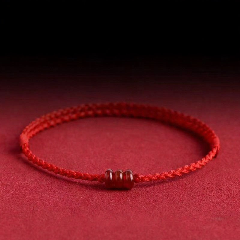 Buddha Stones Minimalist Red Agate Abacus Bead Protection Bracelet Anklet