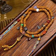 EverestArtstudios Natural Jade-Finished Crackled Xingyue Bodhi 108-Bead Mala
