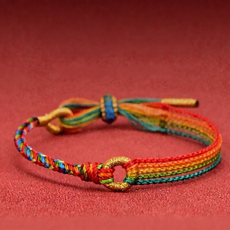 Buddha Stones Five-color Red String Luck Ethnic Style Bracelet