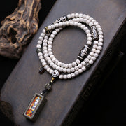 Natural Hainan Xingyue Bodhi 108 Buddha Beads Barrel Beads Agate Two Eyes Dzi Beads Gawu Box Pendant Wenwan Rosary Beads