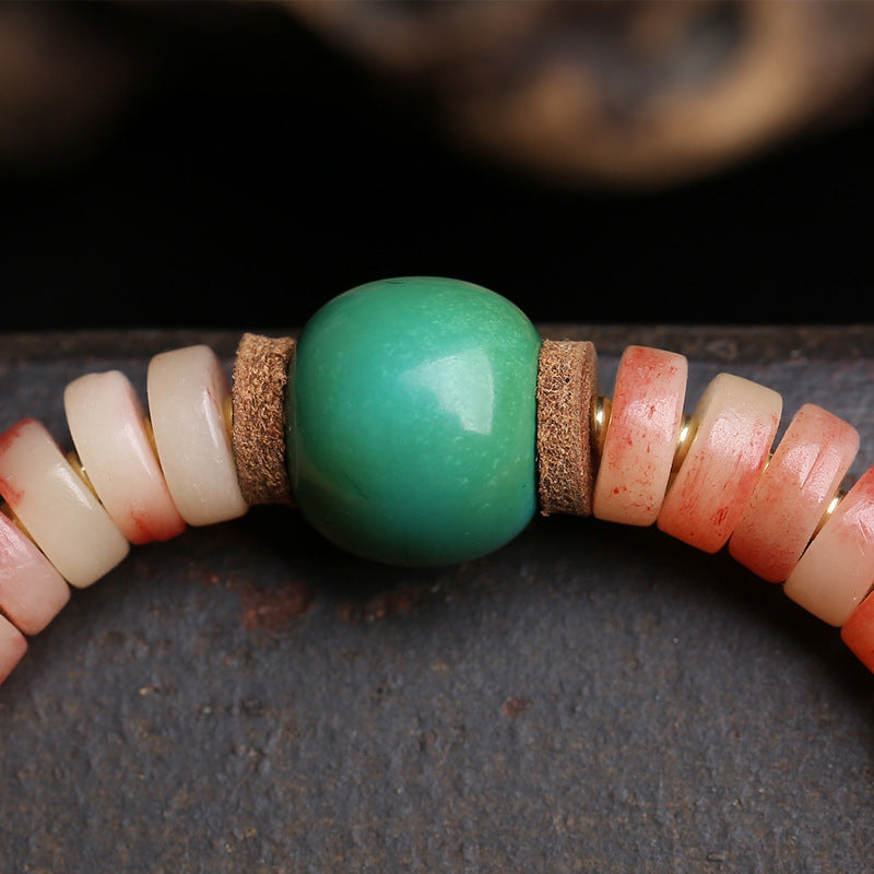 Natural half-blood camel bone plate beads 108 Buddha beads rosary beads plate play beaded feeder coconut pedicle return bone copper accessories