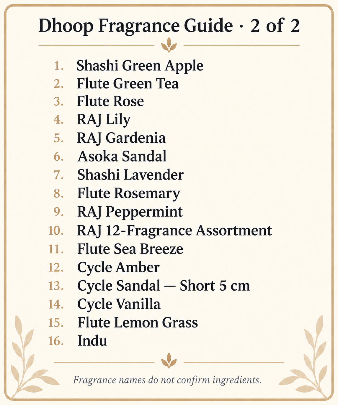 TB14418360182 | guide2 | Dhoop fragrance guide 2 of 2