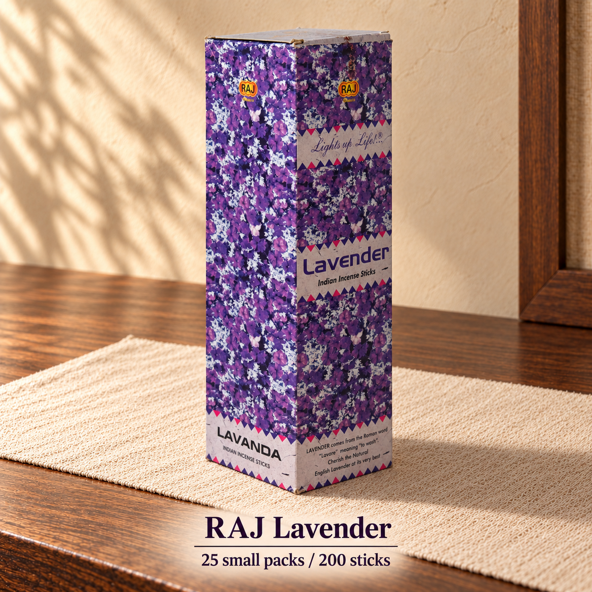 PTSX-TB2890870404-27 | RAJ Lavender | 25 small packs / 200 sticks