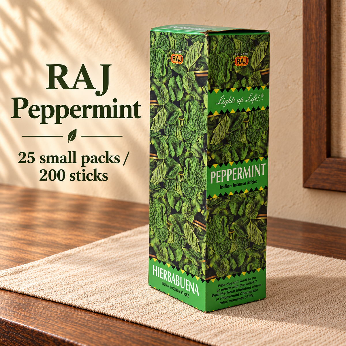 PTSX-TB2890870404-30 | RAJ Peppermint | 25 small packs / 200 sticks