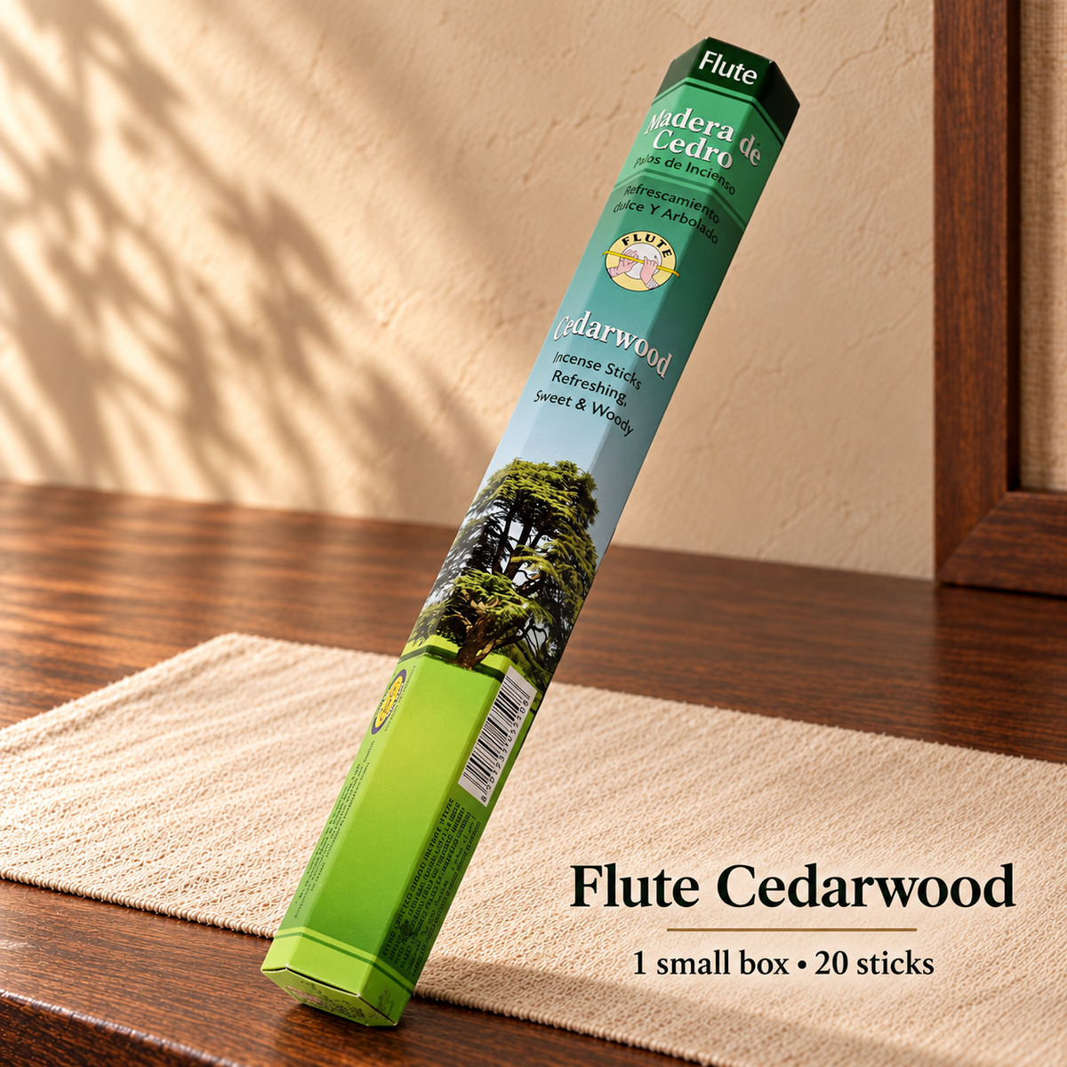 Flute Cedarwood — 20 sticks / one small box