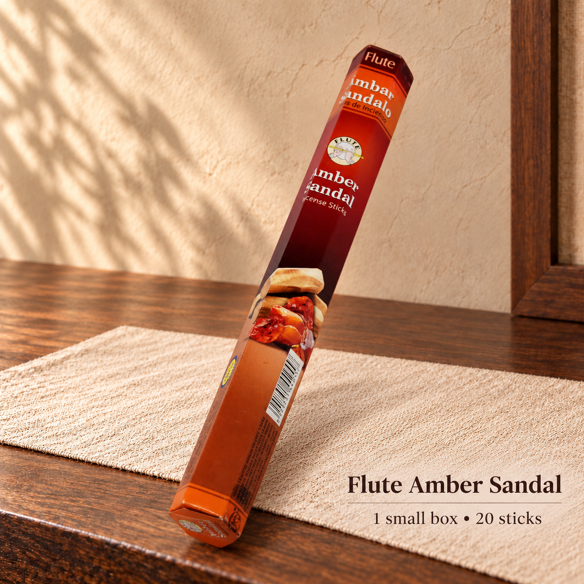 Flute Amber Sandal — 20 sticks / one small box