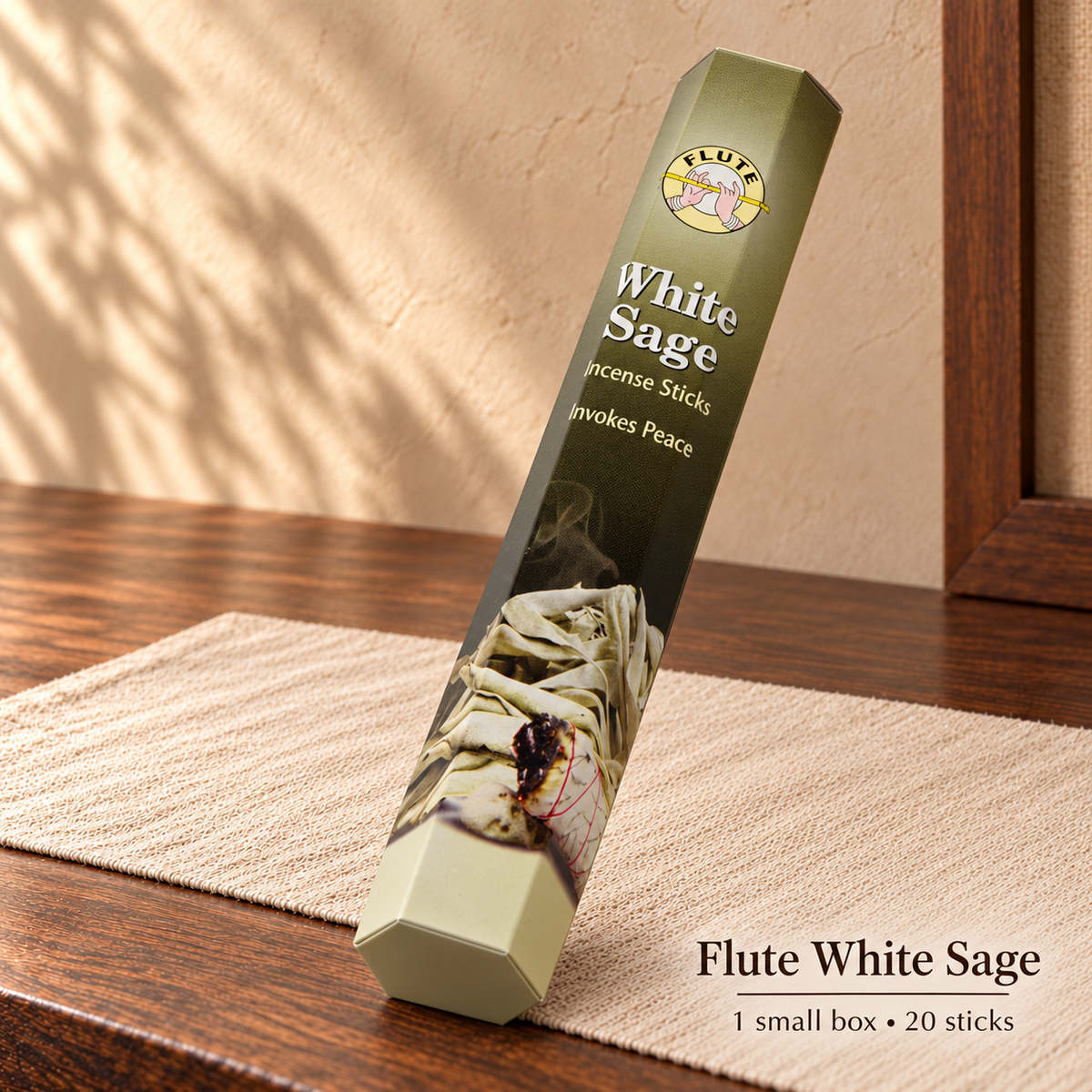 Flute White Sage — 20 sticks / one small box