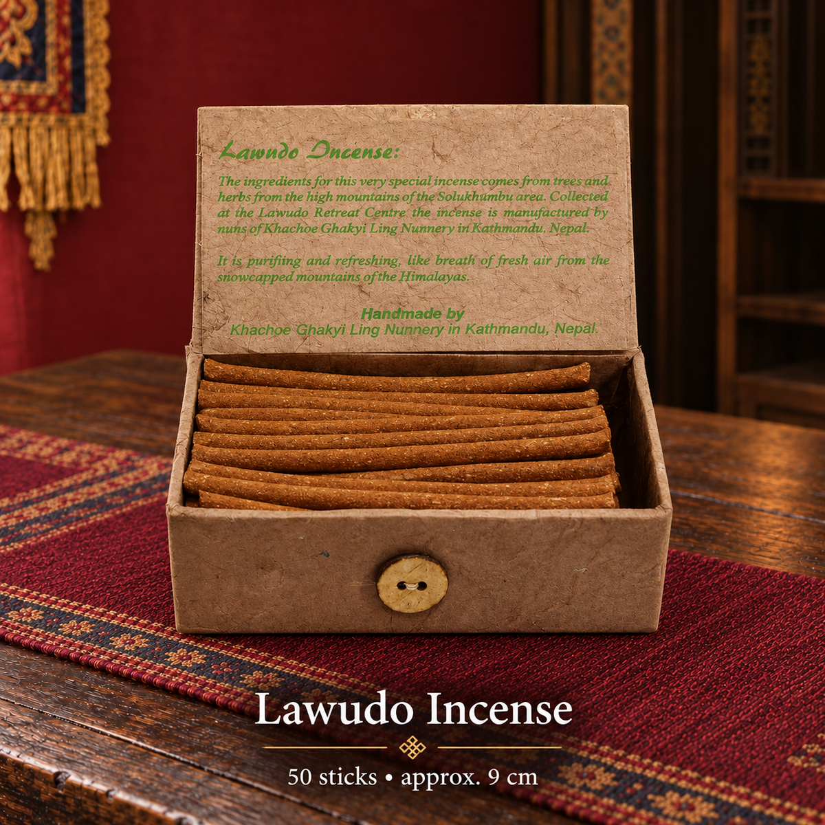 Lawudo incense presentation box