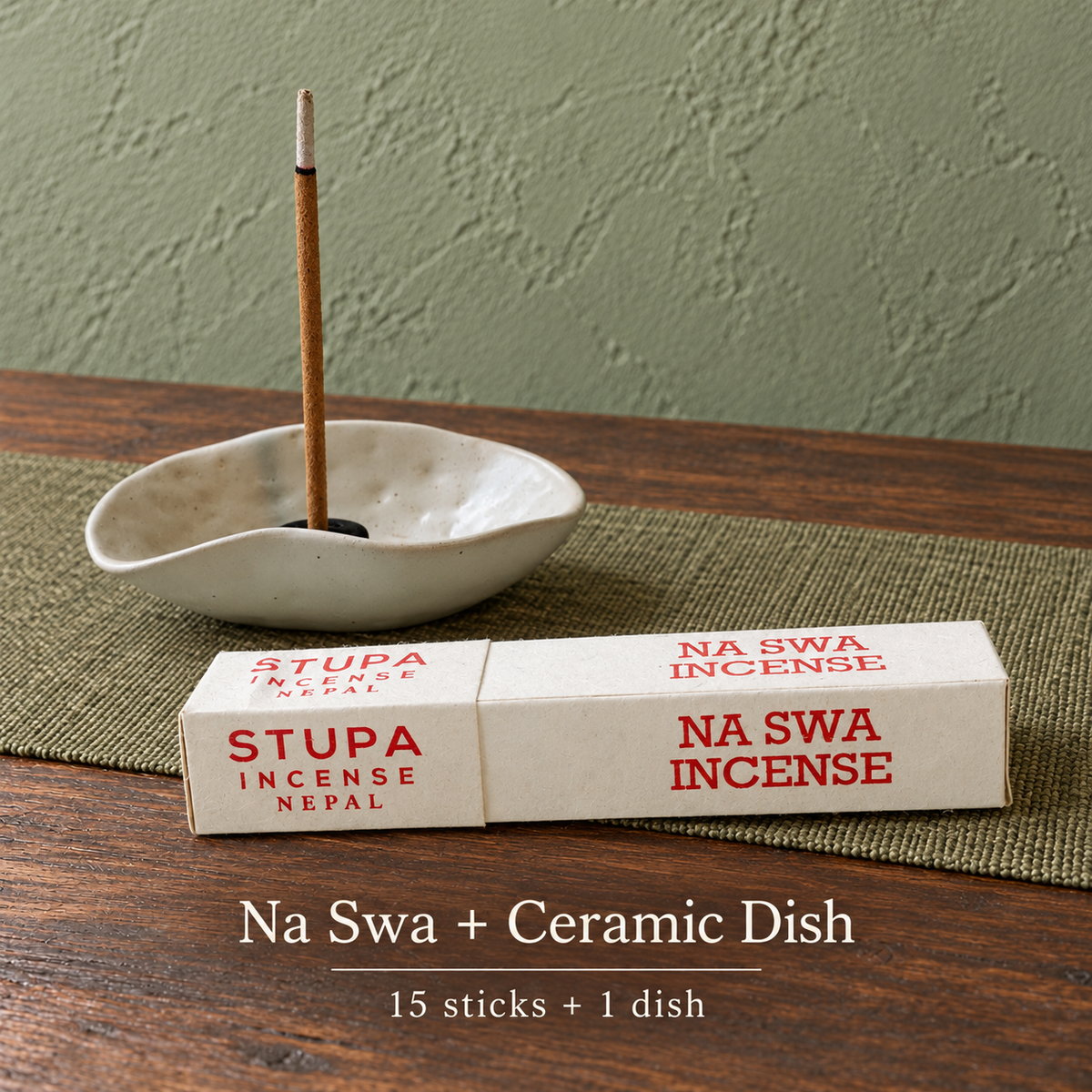 PTSX-TB778779405420-04 | Na Swa / 15 sticks / with dish | 15 sticks + ceramic dish
