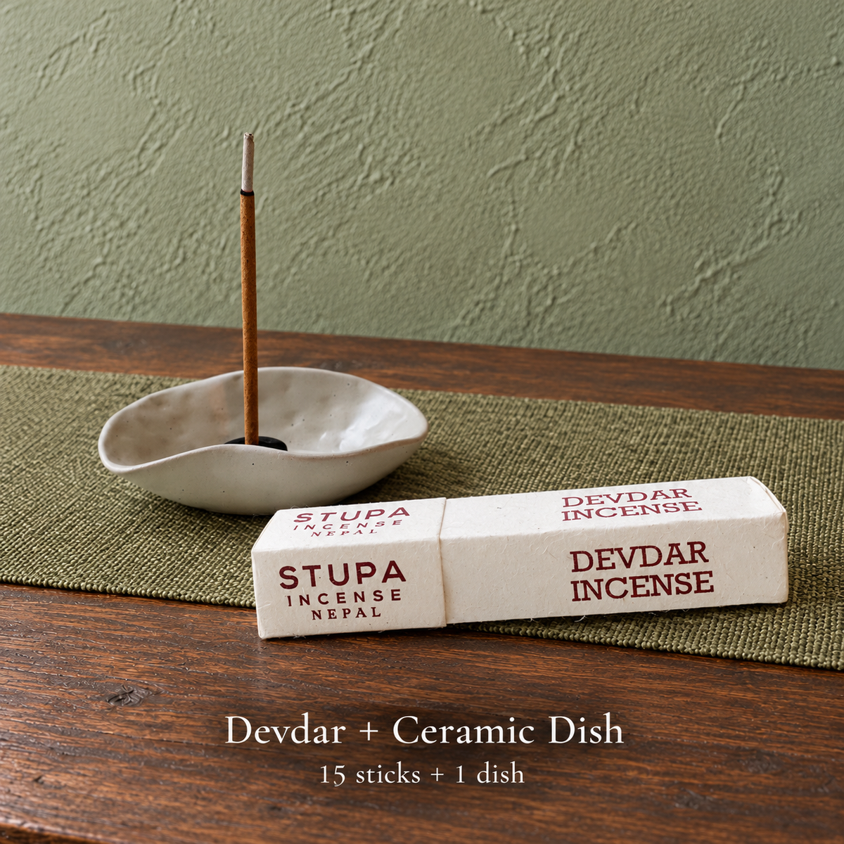 PTSX-TB778779405420-06 | Devdar / 15 sticks / with dish | 15 sticks + ceramic dish