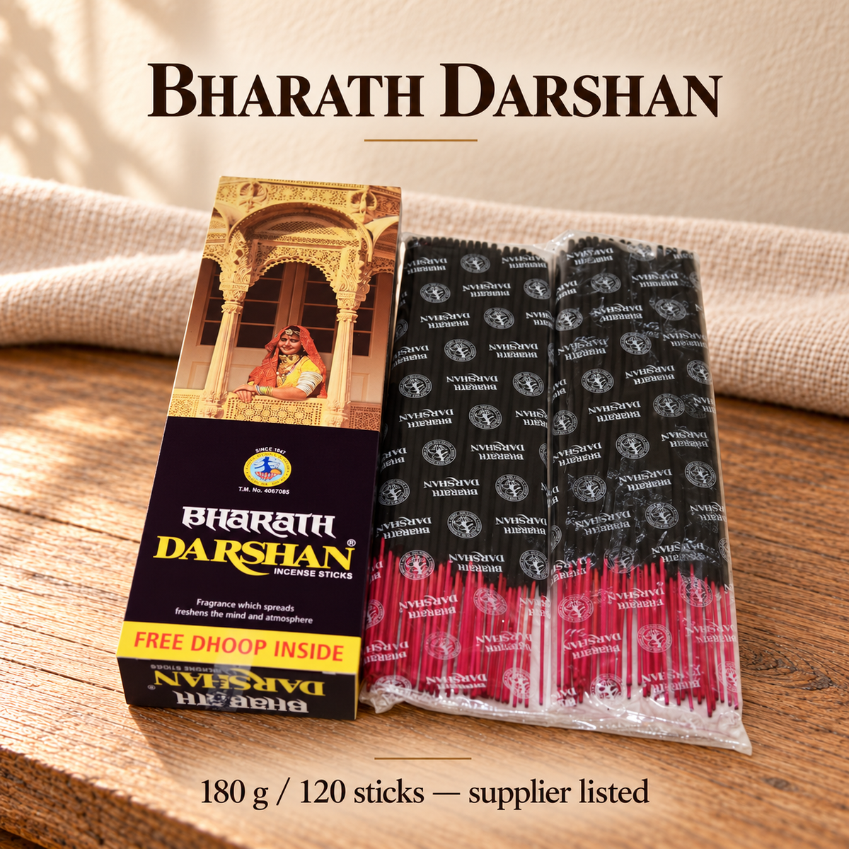 TB1013971407873-02 | Bharath Darshan | 180 g / 120 sticks — supplier listed