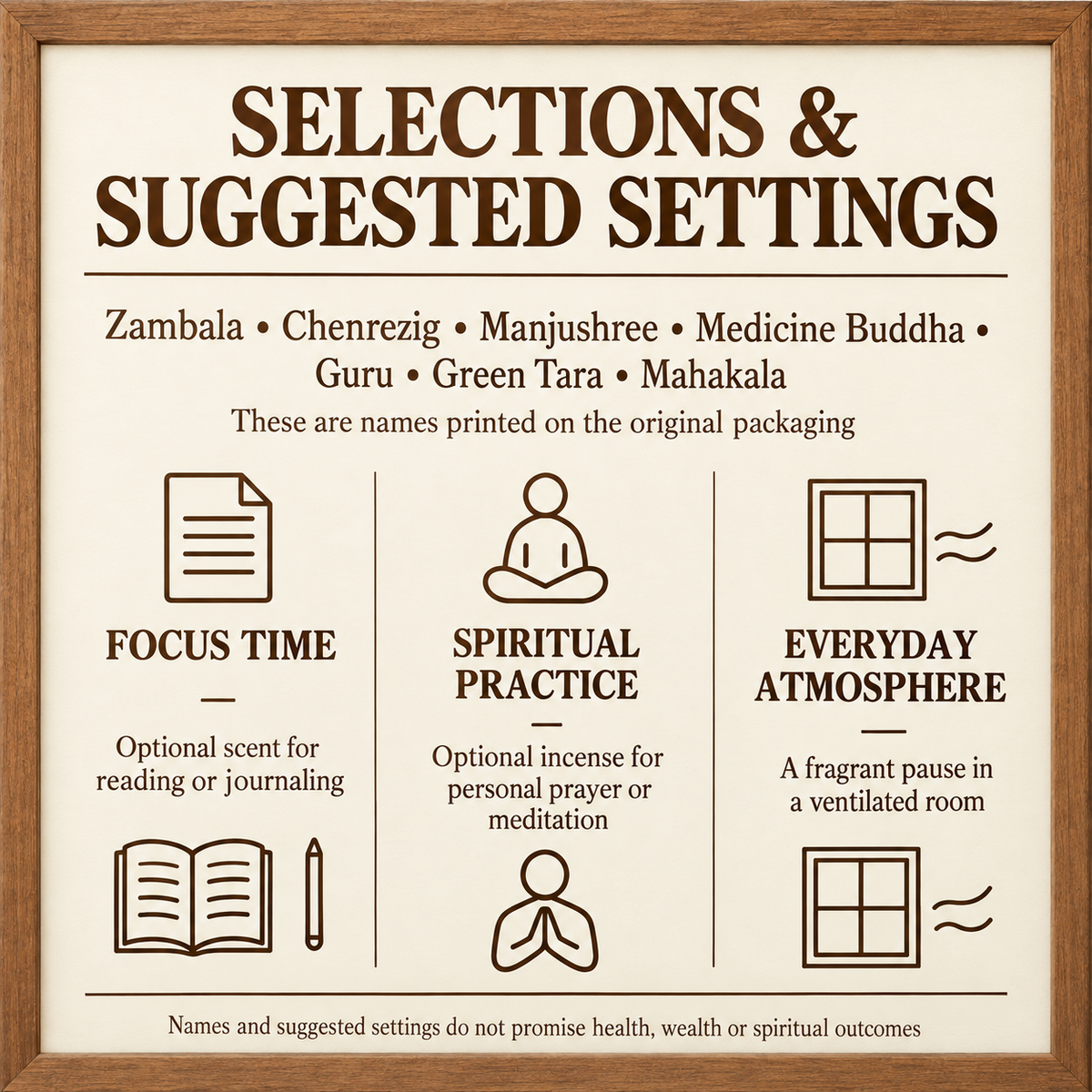 Himalayan Arts Prayer Incense — Seven Selections & Seven-Box Set | uses