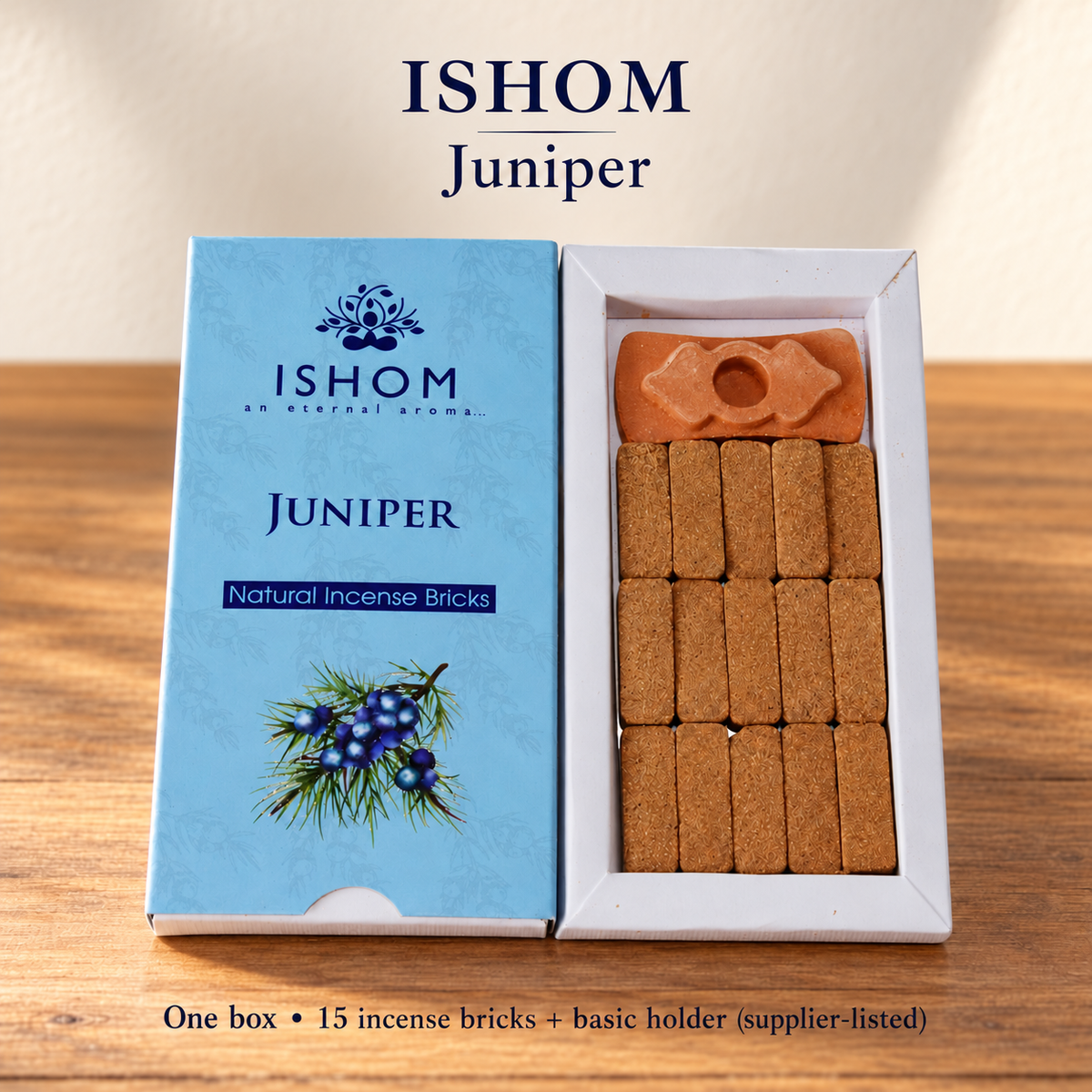 ISHOM Incense Bricks — 11 Fragrance Selections, 15 per Box with Basic Holder | variant-10
