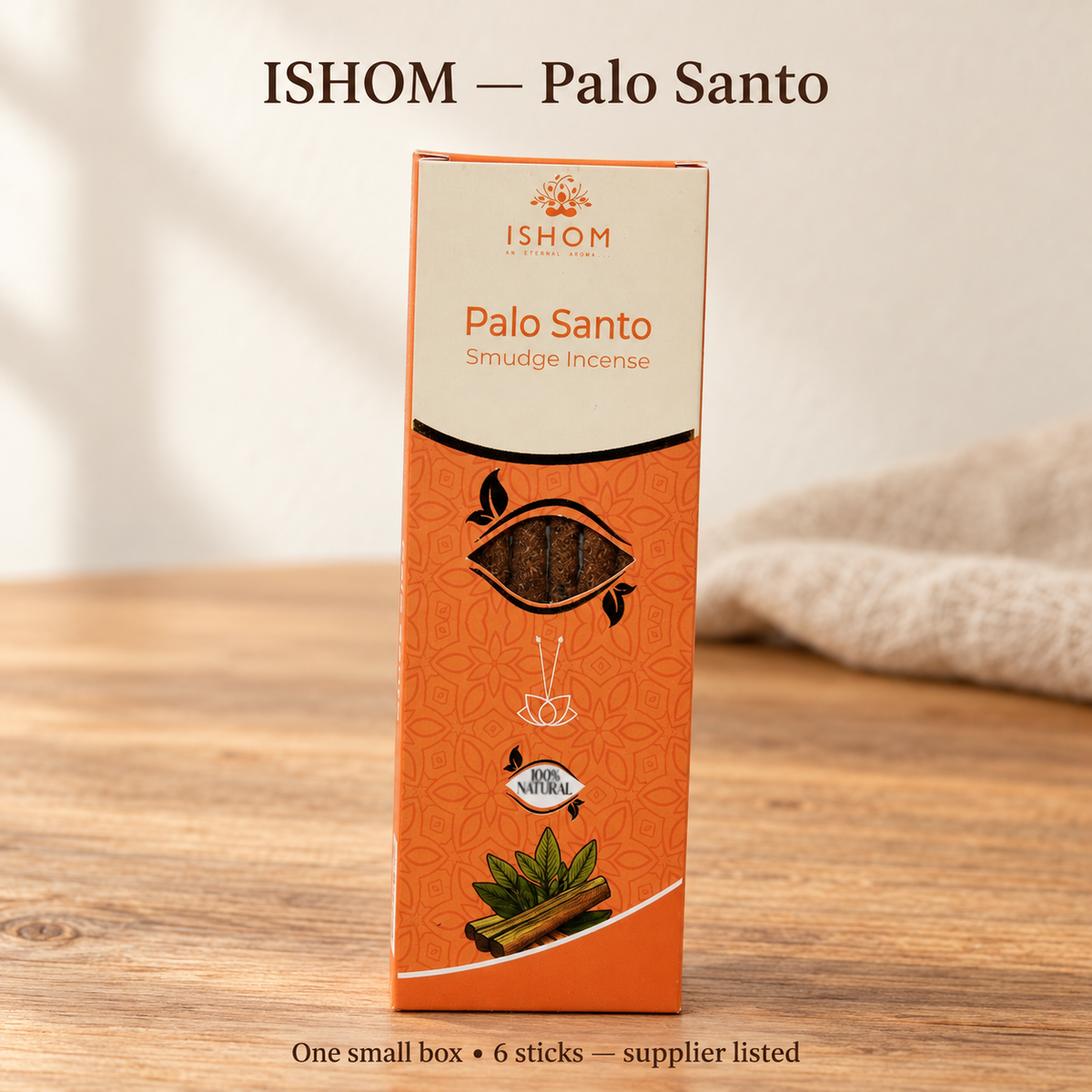 ISHOM Palo Santo six-stick original small box