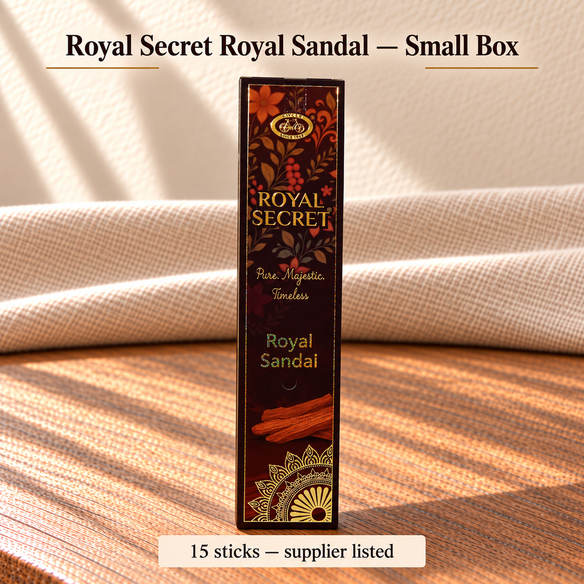 Royal Secret Royal Sandal — Small Box — One small box • 15 sticks — supplier listed