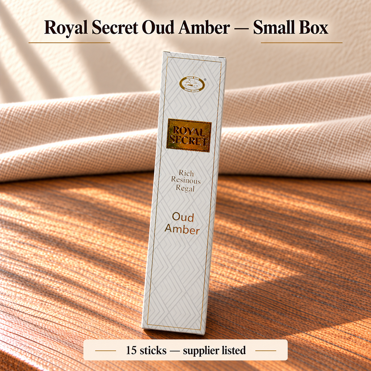 Royal Secret Oud Amber — Small Box — One small box • 15 sticks — supplier listed